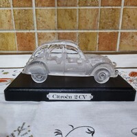 Kristály Citroën 2 CV Autó Fa Talpazattal