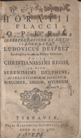 Horatius Flaccus, Quintus: Opera. nterpretatione et notis illurstavit Ludovici