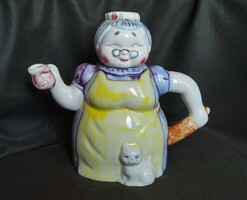 LEÁRAZTAM!!! Ritka Vintage Roy Simpson Figurális Teáskanna rég új darab hibátlan!