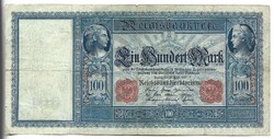 100 márka 1910 fehér papíron piros sorszám Németország 2.