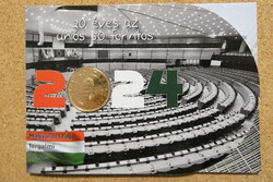 2024 20 éves az uniós 50 forintos bliszter aranyozott uniós 50 forintossal!