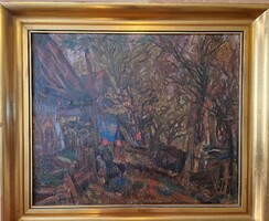 Frank Frigyes  -  Őszi tájkép -50x60 cm olaj, vászon