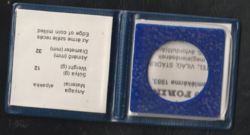 Érme tároló egy darabos kinyitható lapozható.