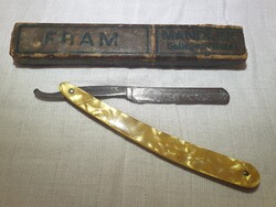 Antik Solingen Wald nyeles borotva borotvakés dobozában