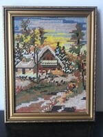 Gobelin kép 22x27cm.