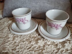 Hollóházi porcelán pohár párban