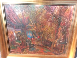 Frank Frigyes  -  Őszi tájkép -50x60 cm olaj, vászon
