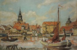 Ismeretlen festő (20.sz első fele) : Északi kikötő
