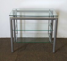 1W421 Modern, üvegpolcos, fém TV állvány 79 x 69 x 53.5 cm