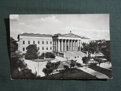 Képeslap,Budapest,Nemzeti múzeum látkép,részlet, 1958-