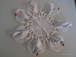 CSIPKE - 3 D - ALKUKÉPES - HATTYÚS - 23 cm - KÉZI HORGOLÁS - HIBÁTLAN