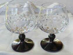 Schott zwiesel crystal cognac glass with Gorham sterling mark