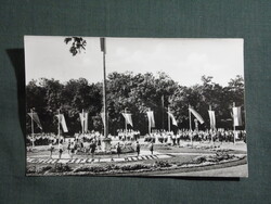 Képeslap,Budapest,Csillebérc úttörő tábor látkép,részlet, 1962-