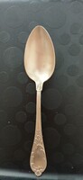 Silver-plated, marked alpaca soup spoon