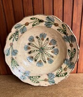 Antik nagyméretű búzavirágos fali tál!