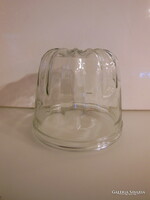 PUDINGFORMA - ALKUKÉPES - ÜVEG - HŐÁLLÓ - FÉL LITER - 11,5 x 10 cm - HIBÁTLAN