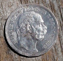 Ferenc József  1 korona 1915 Magyar tìpus  . Ag ezüst  . 02