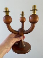 Zsűrizett fa gyertyatartó