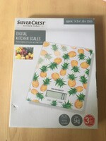 Silver Crest digitális konyhai mérleg, ananász mintával, új