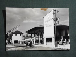 Képeslap,Budapest,Mezőgazdasági kiállítás,Bokréta falatozó,halászcsárda látkép,részlet, 1962-