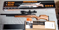 Snowpeak M25W 6,35 mm PCP légpuska szettben