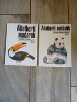 Szép régi Búvár Zsebkönyvek: Állatkerti madarak és Állatkerti emlősök (1978)