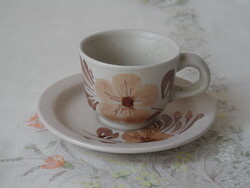 Retro porcelán kávés csésze + alj