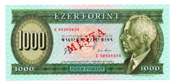 1000 Forint Bankjegy 1996 E sorozat MINTA alacsony sorszám
