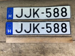 -AV389- Magyar Rendszám Rendszámtábla Pár JJK-588