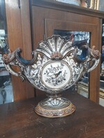 Alt Wien Austria Wilhelm Schiller & Son. Gerbing & Stephan 1861-1900, Faience Ceramic Centerpiece, Serving Dish, 34 cm.