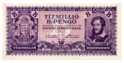 10 millió B.-Pengő Bankjegy 1946 MINTA perforációval