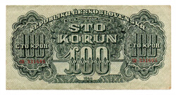 Csehszlovákia 100 Korona Bankjegy 1944 P48