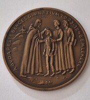 Borsos Miklós (1906-1990) 1948. "A Budapesti Bencés Gimnázium 1923-1948 emlékére" bronz emlék érem