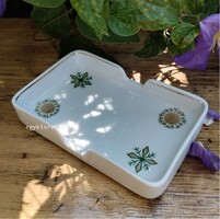 Hollóházi porcelán asztali kártyatartó