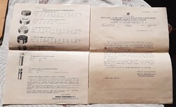 Gyógyszertári alu gyógyszerdoboz árjegyzék + kísérőlevél 1930.k.