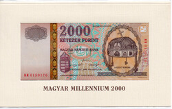 2000 Forint Bankjegy Millennium 2000 díszcsomagolásban