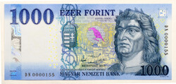 1000 Forint Bankjegy 2017 DM UNC alacsony sorszám