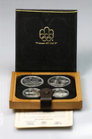 1972 COJO 76 Kanada 4 darabos ezüst érme szett Olimpia Montréal I. Proof, díszdobozban