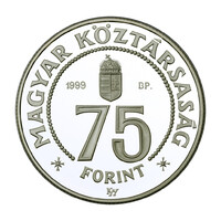 75 éves a NEMZETI BANK 75 Forint 1999 PP 31,46g Ag925