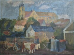 Sikuta Gusztáv - Tihany 60 x 80 cm olaj, vászon