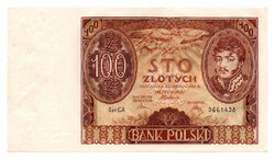 Lengyelország 100 Zloty Bankjegy 1934 P75a M75 aUNC, hajtatlan