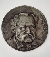 Erkel Ferenc nagyméretű fém plakett  10,8 cm