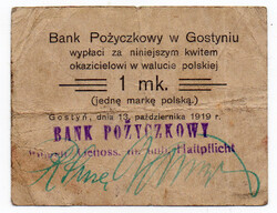 Lengyel szükségpénz bank pozyczkowy w gostyniu 1 mk