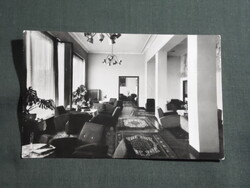 Képeslap,Budapest,Nyomdaipari szakszervezet Dániel úti üdülője,társalgó látkép,részlet, 1968-