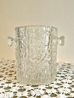 Finn Littala jégkocka tartó különleges jégüvegből a 70-es évekből