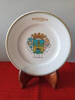 Zsolnay kistányér Ősfehérvár étterem emblémával
