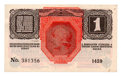 1 Korona Bankjegy 1916 aUNC, hajtatlan