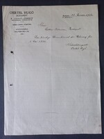 Lakásfelmondás - Oertel Hugó Lignit-Company Mo-i vezérképviselőjének felmondó levele 1932-ből