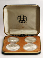 1972 COJO 76 Kanada 4 darabos ezüst érme szett Olimpia Montréal BU II.