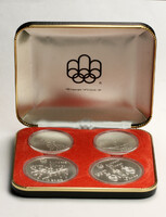 1972 COJO 76 Kanada 4 darabos ezüst érme szett Olimpia Montreal BU I.